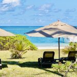 sun beds beachfront trou aux biches