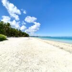 beach to the left hotel trou aux biches