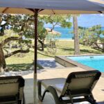 private pool sun beds