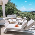 Villa Brisas beachfront outdoor seating area